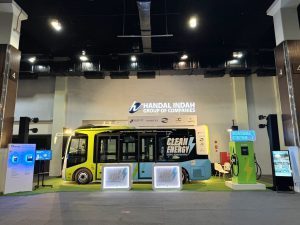 handal indah group of companies ev bus, manja cashless ecosystem and charging point operator ecolife