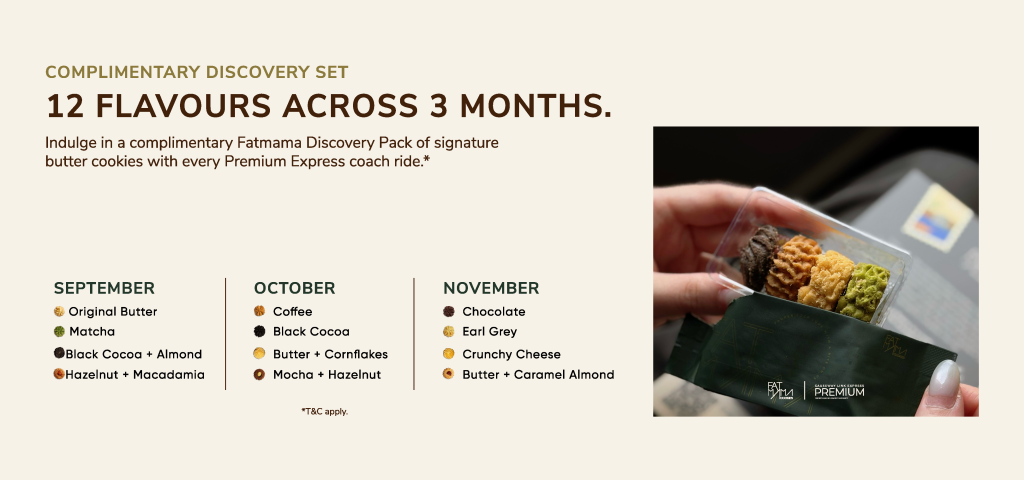 Causeway Link Premium Express × Fatmama | Complimentary Cookies